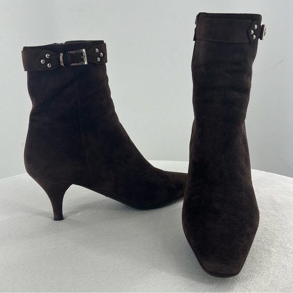 Parada Brown Suede Booties - Picture 1 of 14
